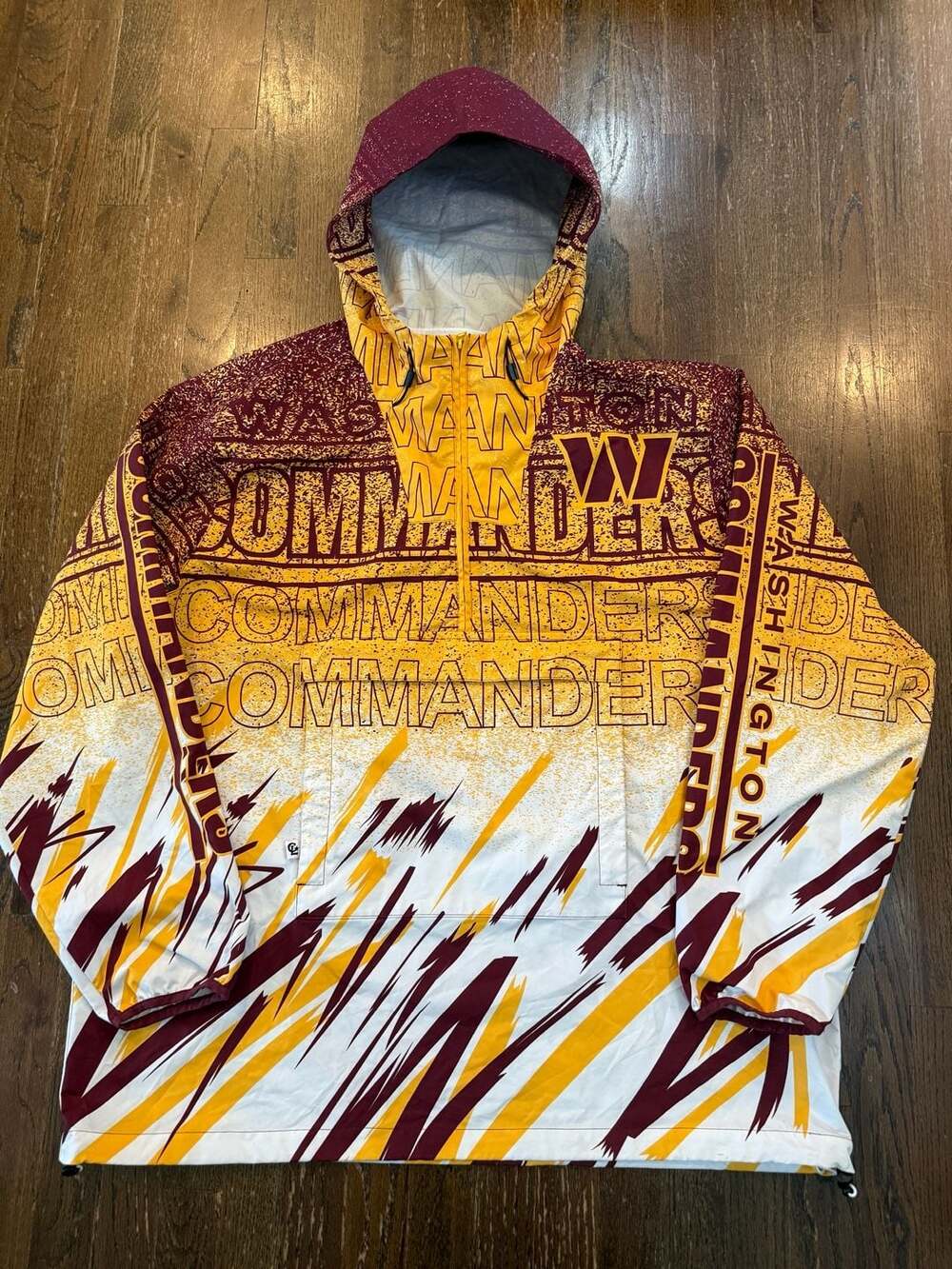 Chalk Line NFL Washington Commanders Lightweight Hooded AOP Pullover Jacket XXL